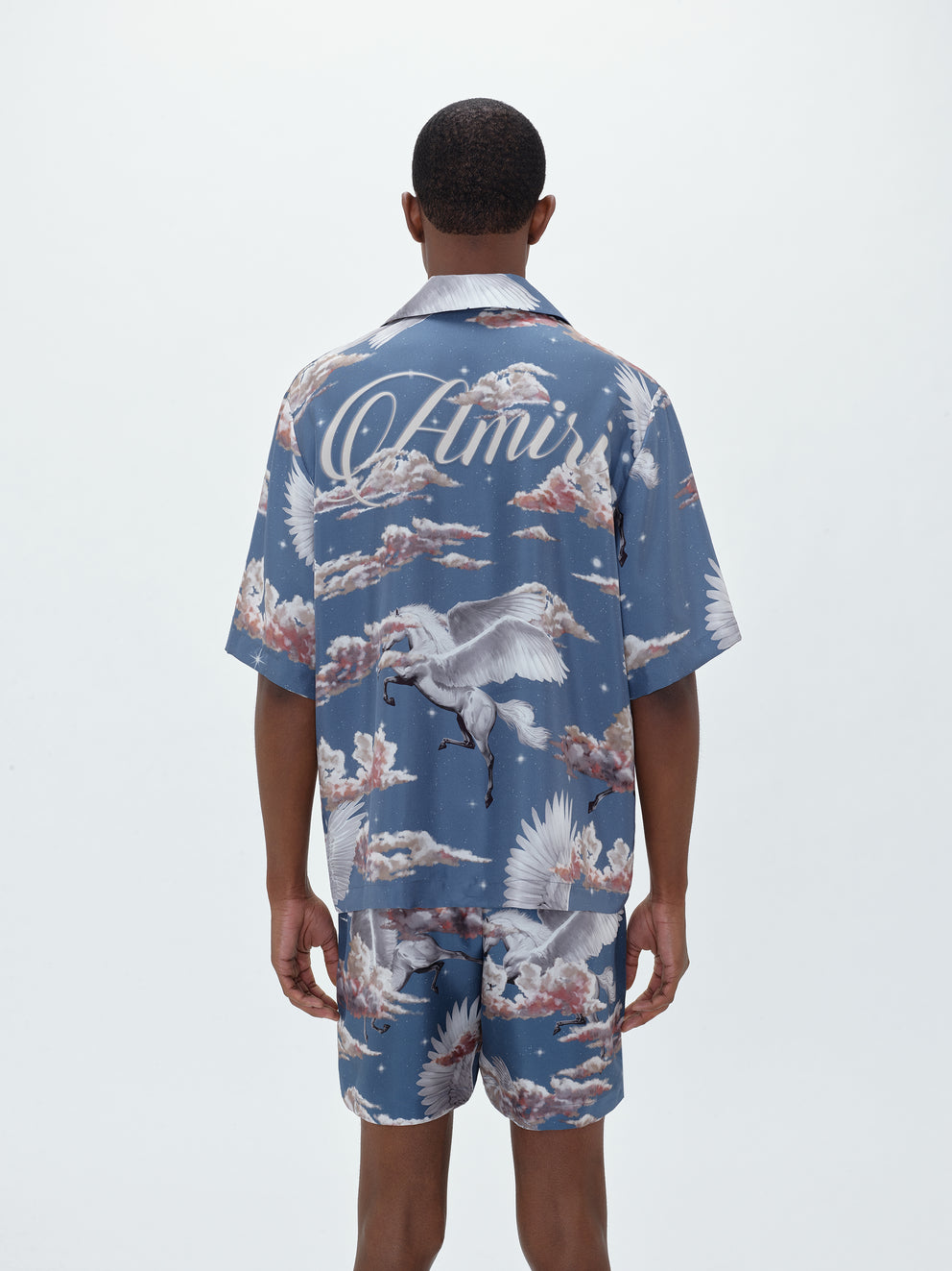 Blue Amiri ALL OVER PEGASUS BOWLING SHIRT | 479531-PGL