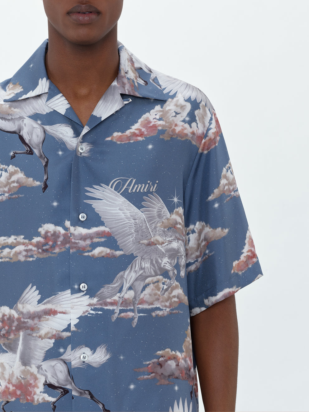 Blue Amiri ALL OVER PEGASUS BOWLING SHIRT | 479531-PGL