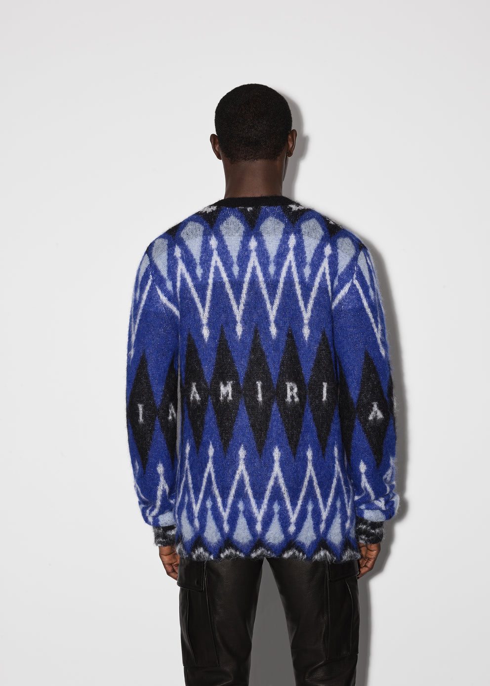 Blue Amiri ARGYLE MOHAIR CARDIGAN | 639152-BAJ