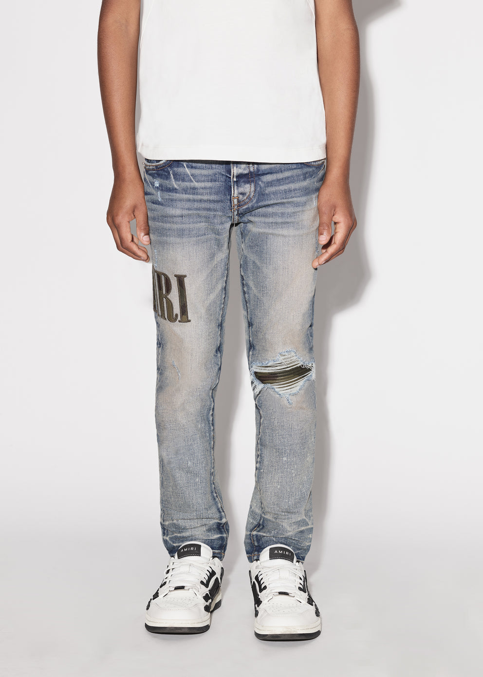 Blue Amiri CAMO APPLIQUE DENIM | 086941-FUJ