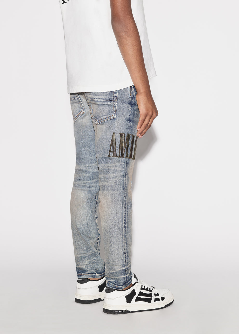 Blue Amiri CAMO APPLIQUE DENIM | 086941-FUJ