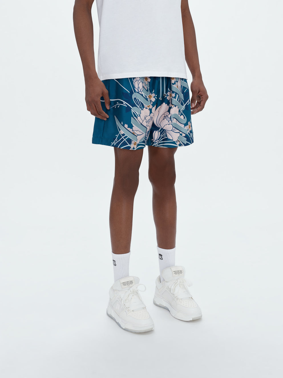 Blue Amiri FLORAL DRAWSTRING SHORT | 360587-FAI