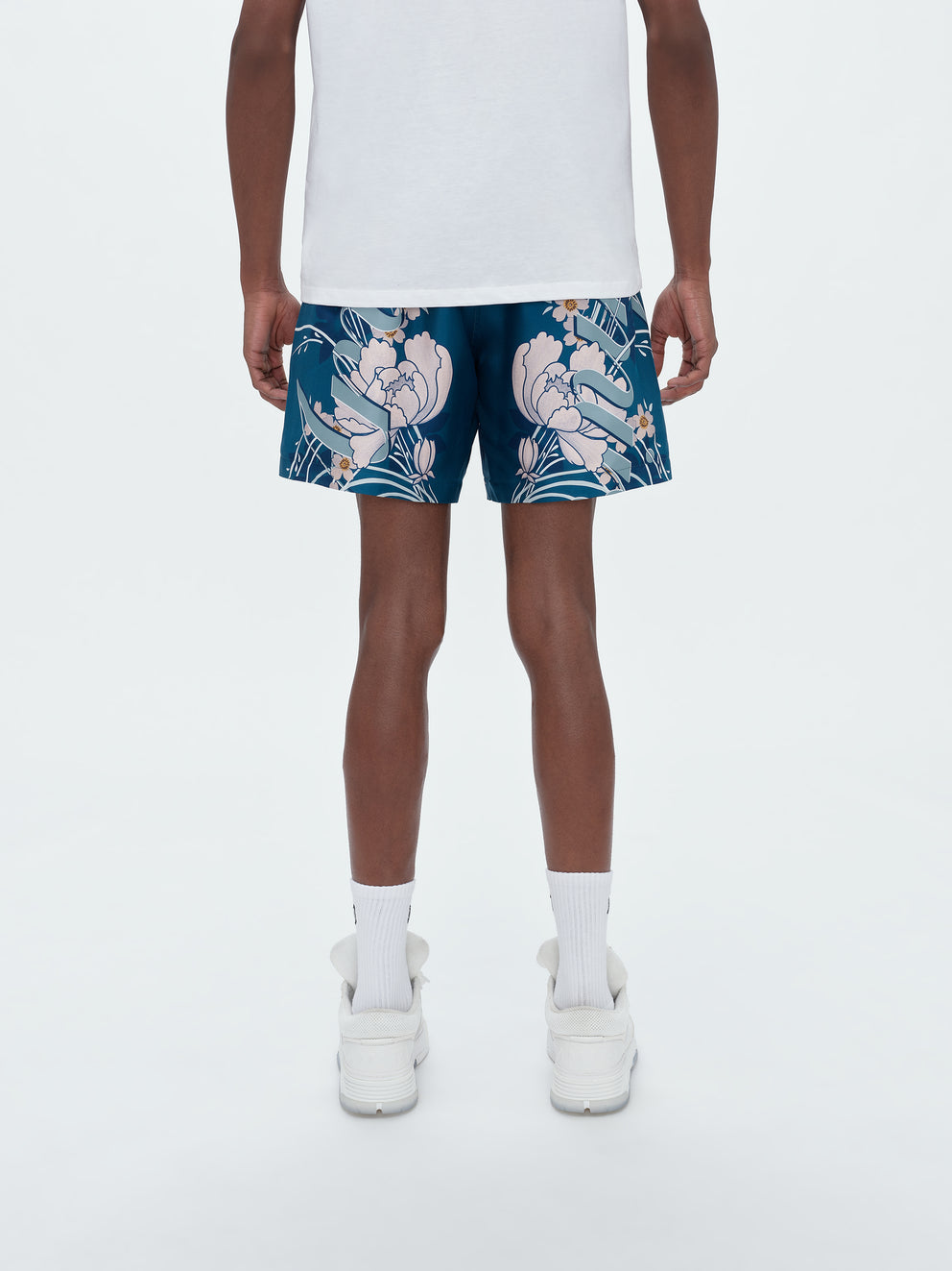 Blue Amiri FLORAL DRAWSTRING SHORT | 360587-FAI