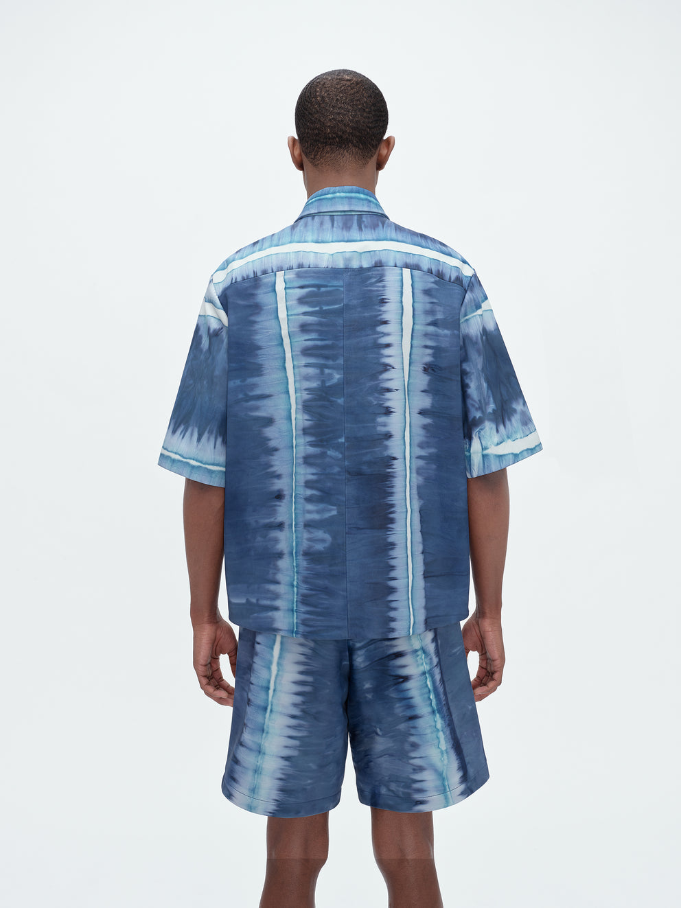 Blue Amiri LEATHER TIE DYE OVERSHIRT | 058329-GRN