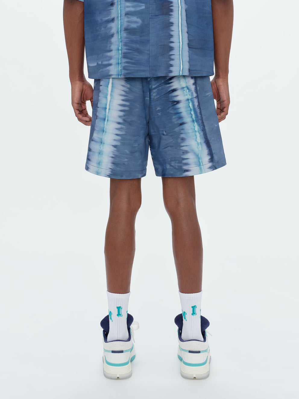 Blue Amiri LEATHER TIE DYE SHORT | 186509-GQE