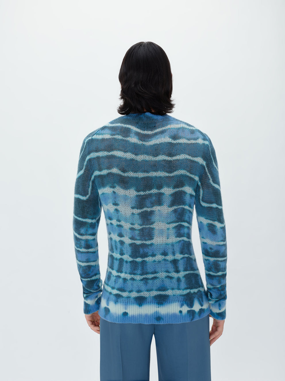 Blue Amiri OPEN STITCH TIE-DYE CREW | 985360-NPR