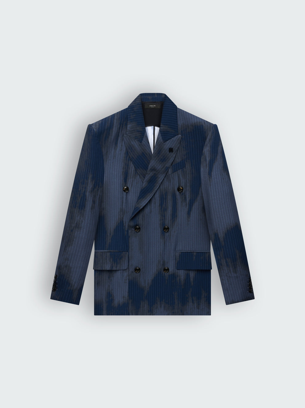 Blue Amiri RELAXED DOUBLE BUTTON PINSTRIPE BLAZER | 561234-UJP