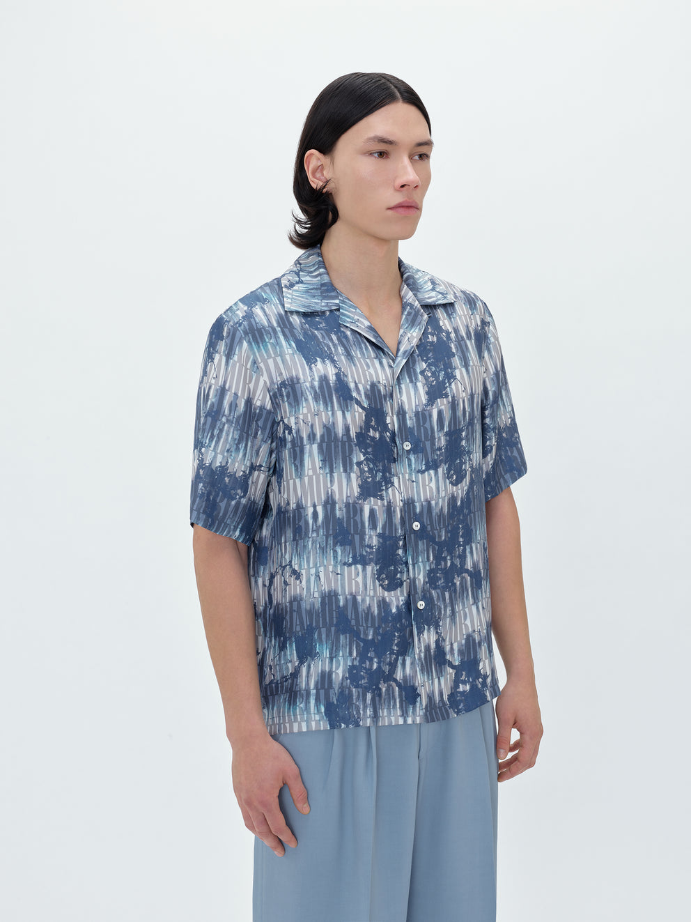 Blue Amiri TIE DYE BOWLING SHIRT | 576813-PAZ