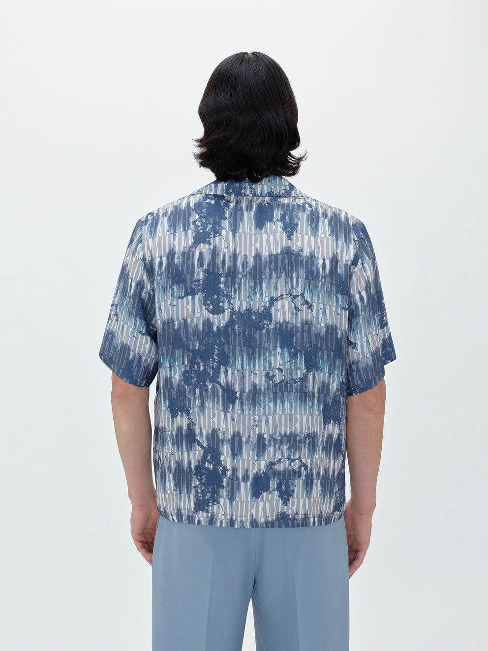 Blue Amiri TIE DYE BOWLING SHIRT | 576813-PAZ