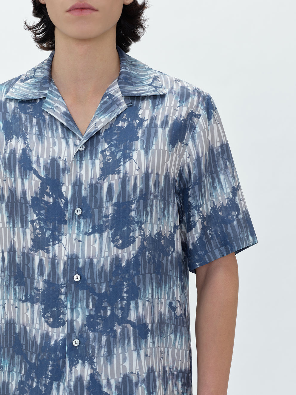 Blue Amiri TIE DYE BOWLING SHIRT | 576813-PAZ