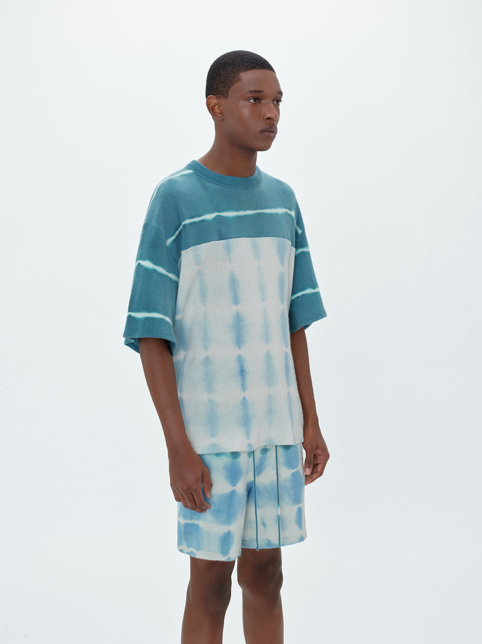 Blue Amiri TIE DYE KNIT FOOTBALL JERSEY | 439075-MSR