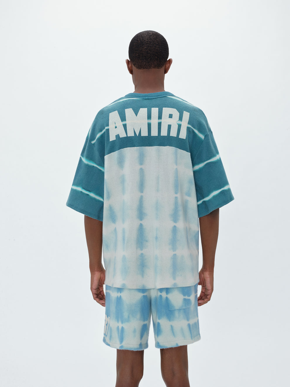 Blue Amiri TIE DYE KNIT FOOTBALL JERSEY | 439075-MSR