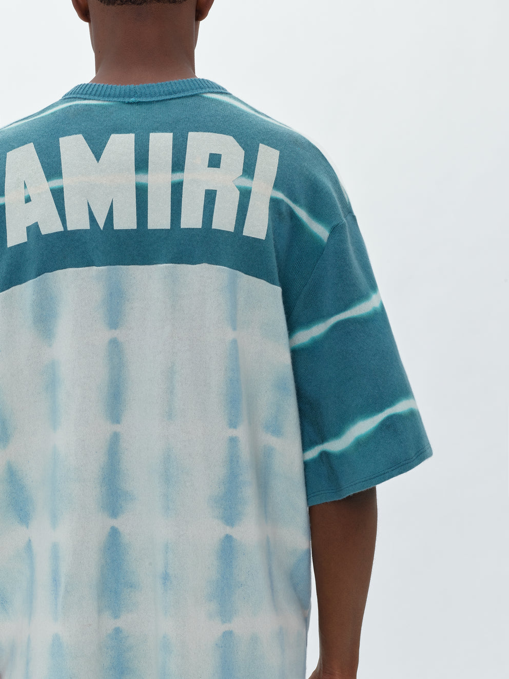 Blue Amiri TIE DYE KNIT FOOTBALL JERSEY | 439075-MSR