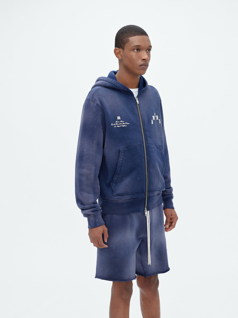 Blue Amiri VINTAGE COLLEGIATE ZIP HOODIE | 120586-RMX