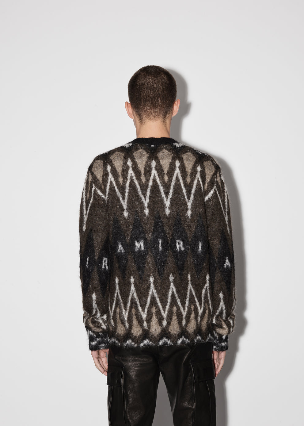 Brown Amiri ARGYLE MOHAIR CARDIGAN | 645293-CSZ