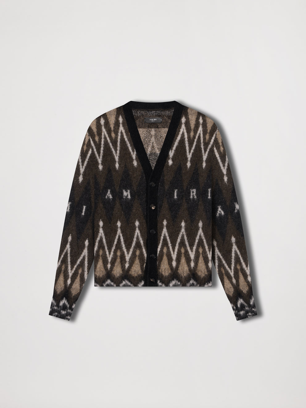 Brown Amiri ARGYLE MOHAIR CARDIGAN | 645293-CSZ