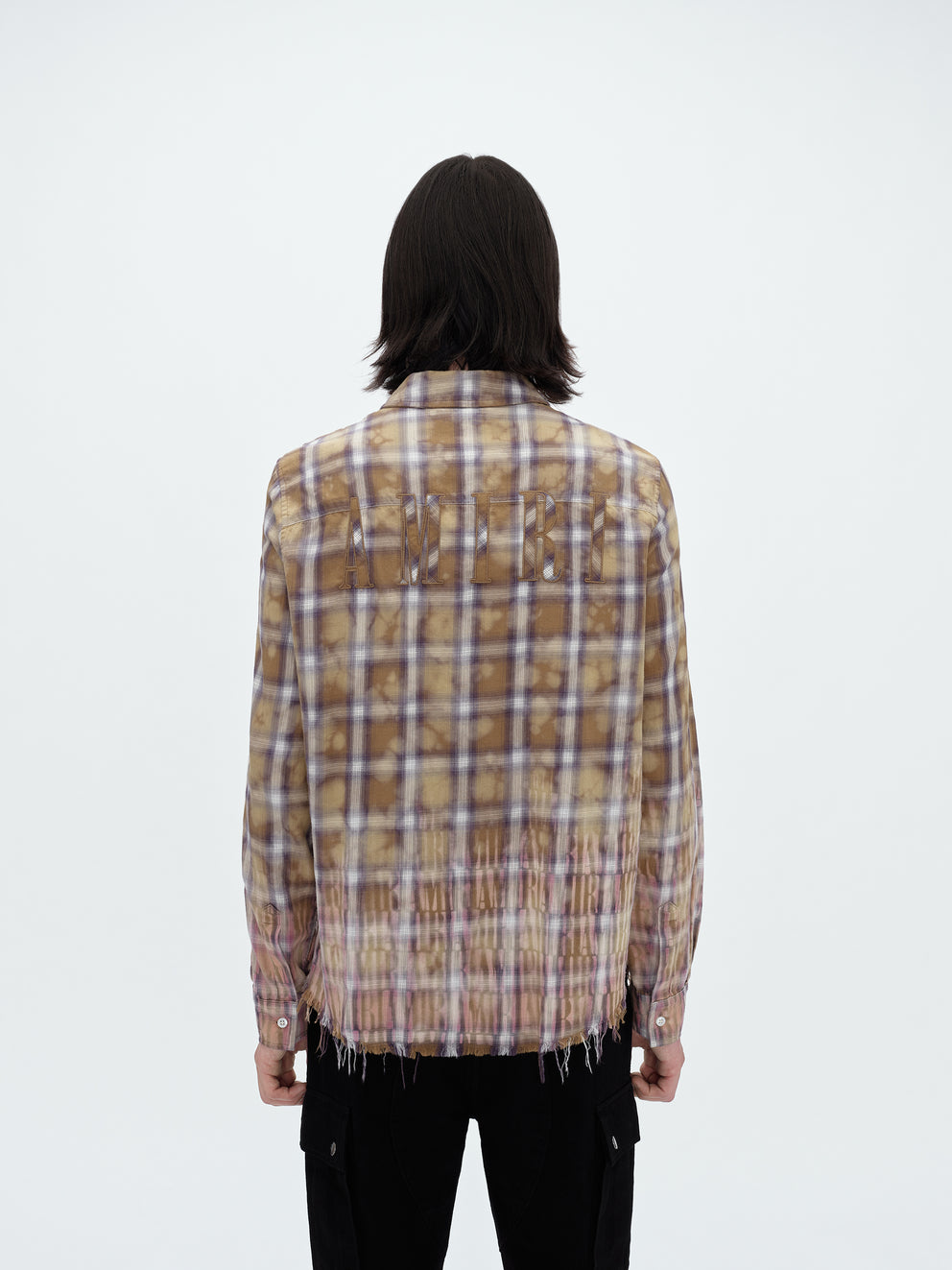 Brown Amiri BLEACH LOGO FLANNEL | 864129-TDM