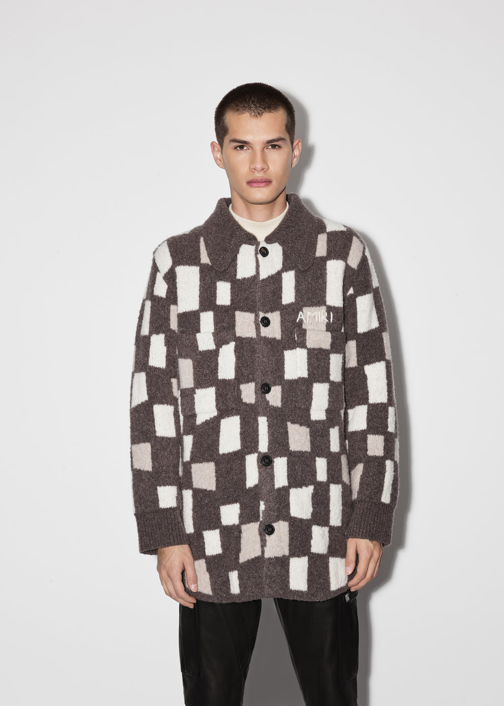 Brown Amiri CHECKERED OVERSHIRT | 937821-BAH