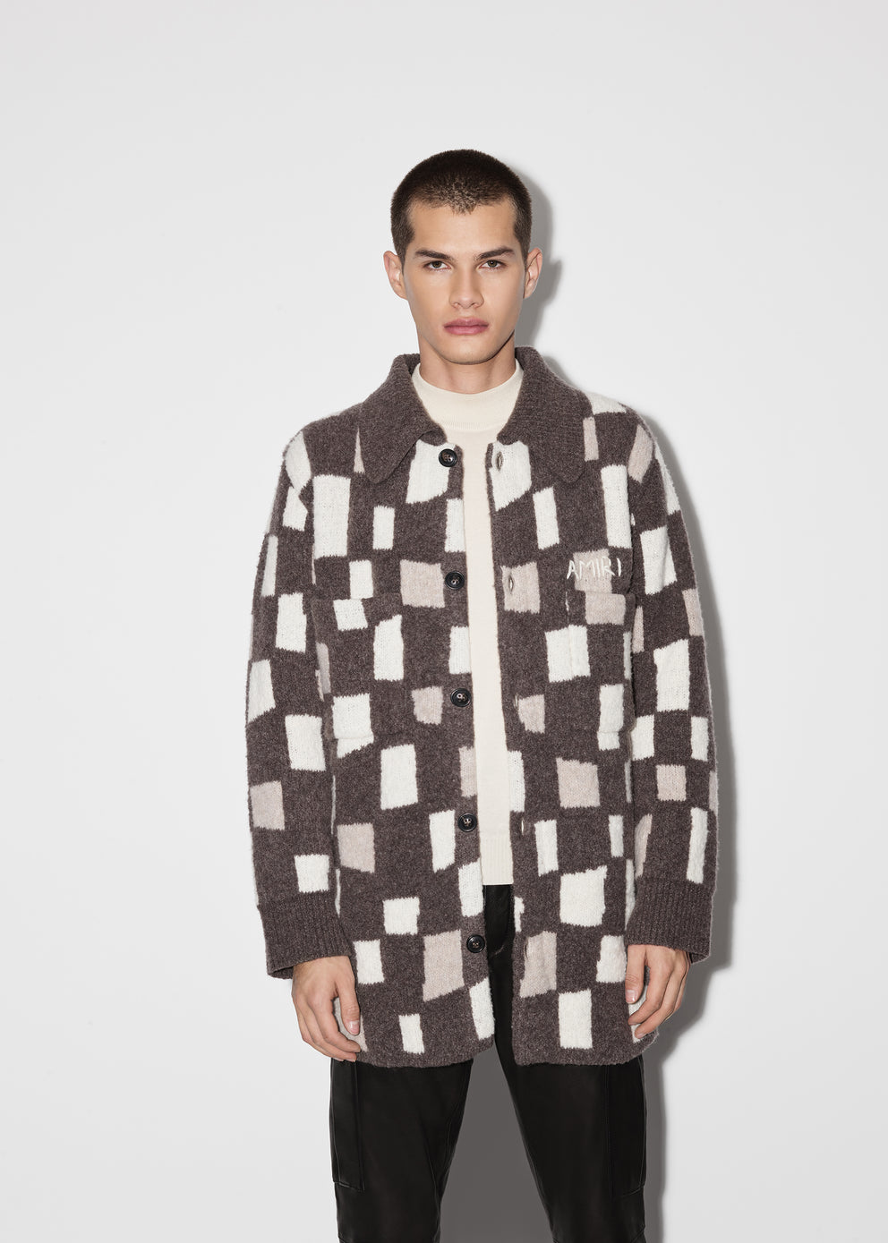 Brown Amiri CHECKERED OVERSHIRT | 937821-BAH