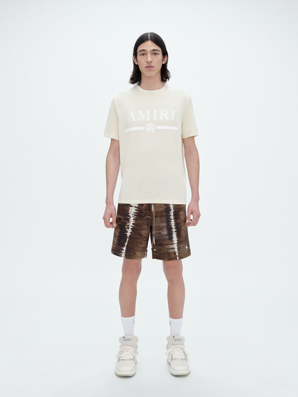 Brown Amiri LEATHER TIE DYE SHORT | 149780-XWH