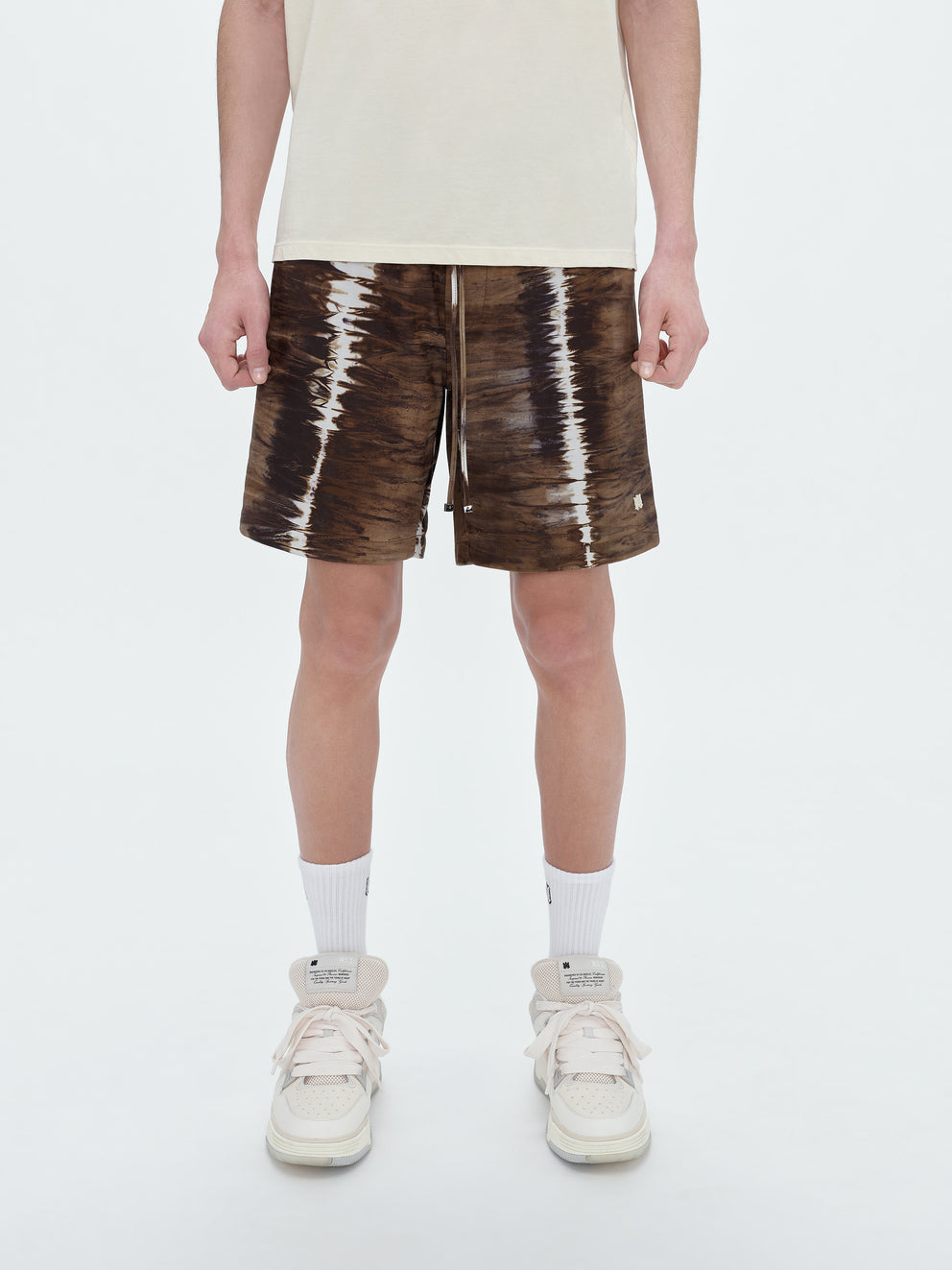 Brown Amiri LEATHER TIE DYE SHORT | 149780-XWH