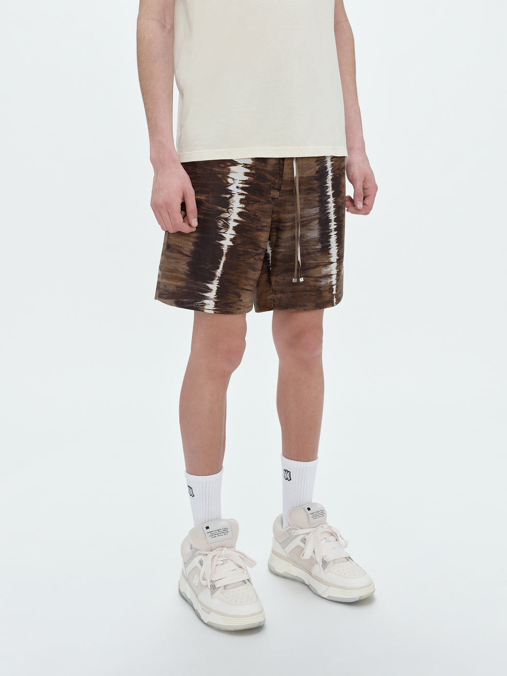 Brown Amiri LEATHER TIE DYE SHORT | 149780-XWH