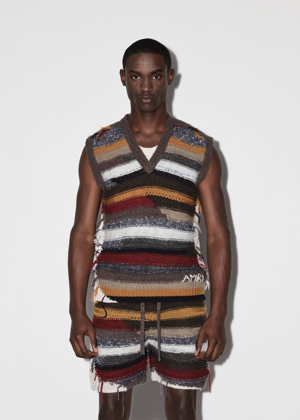 Brown Amiri MULTICOLOR STRIPE GILET | 324879-RHN