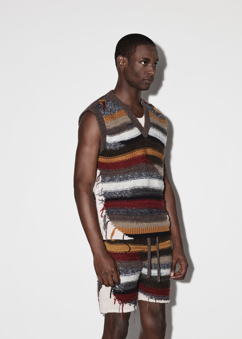 Brown Amiri MULTICOLOR STRIPE GILET | 324879-RHN