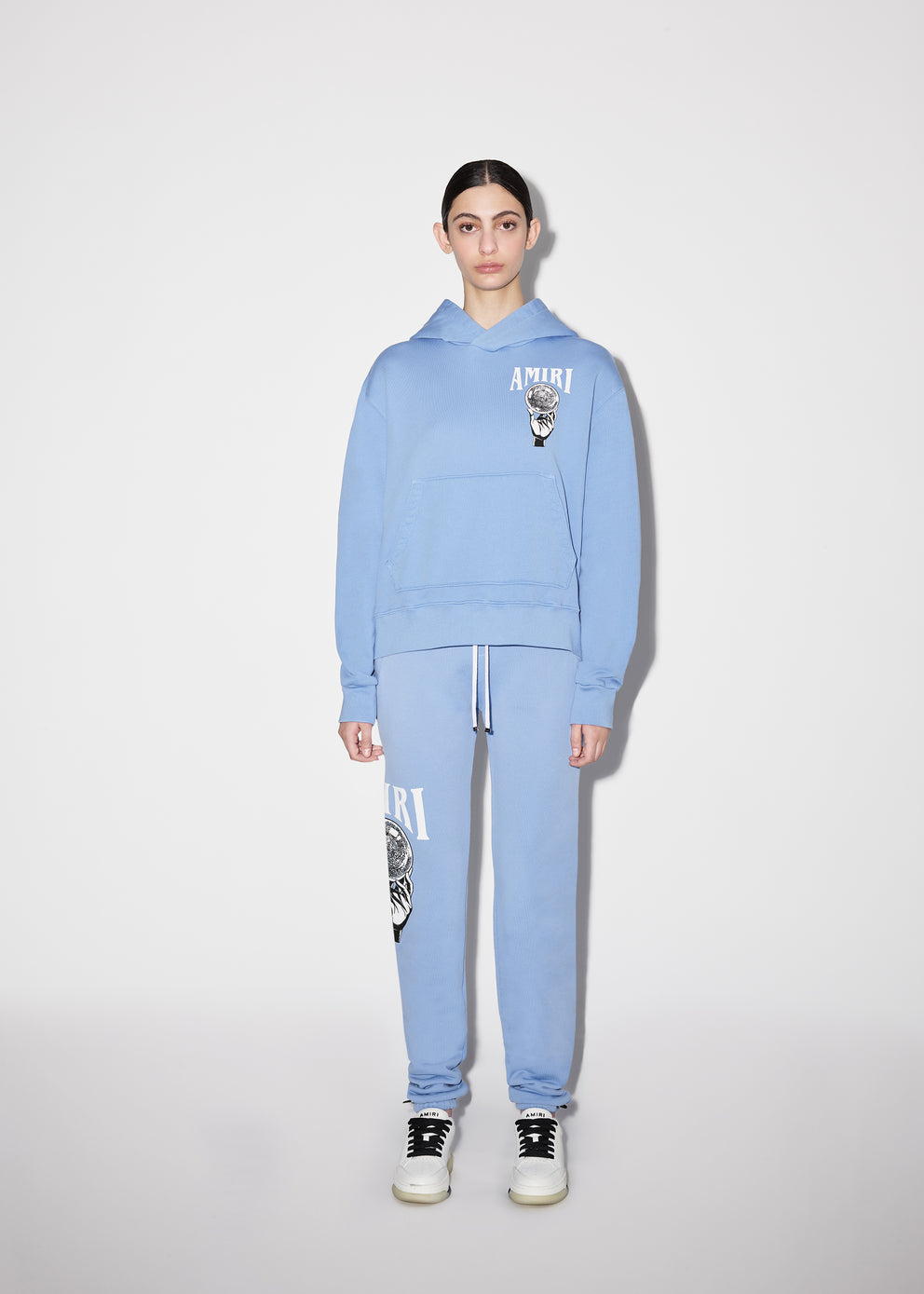 Carolina Blue Amiri CRYSTAL BALL HOODIE | 713209-PXA