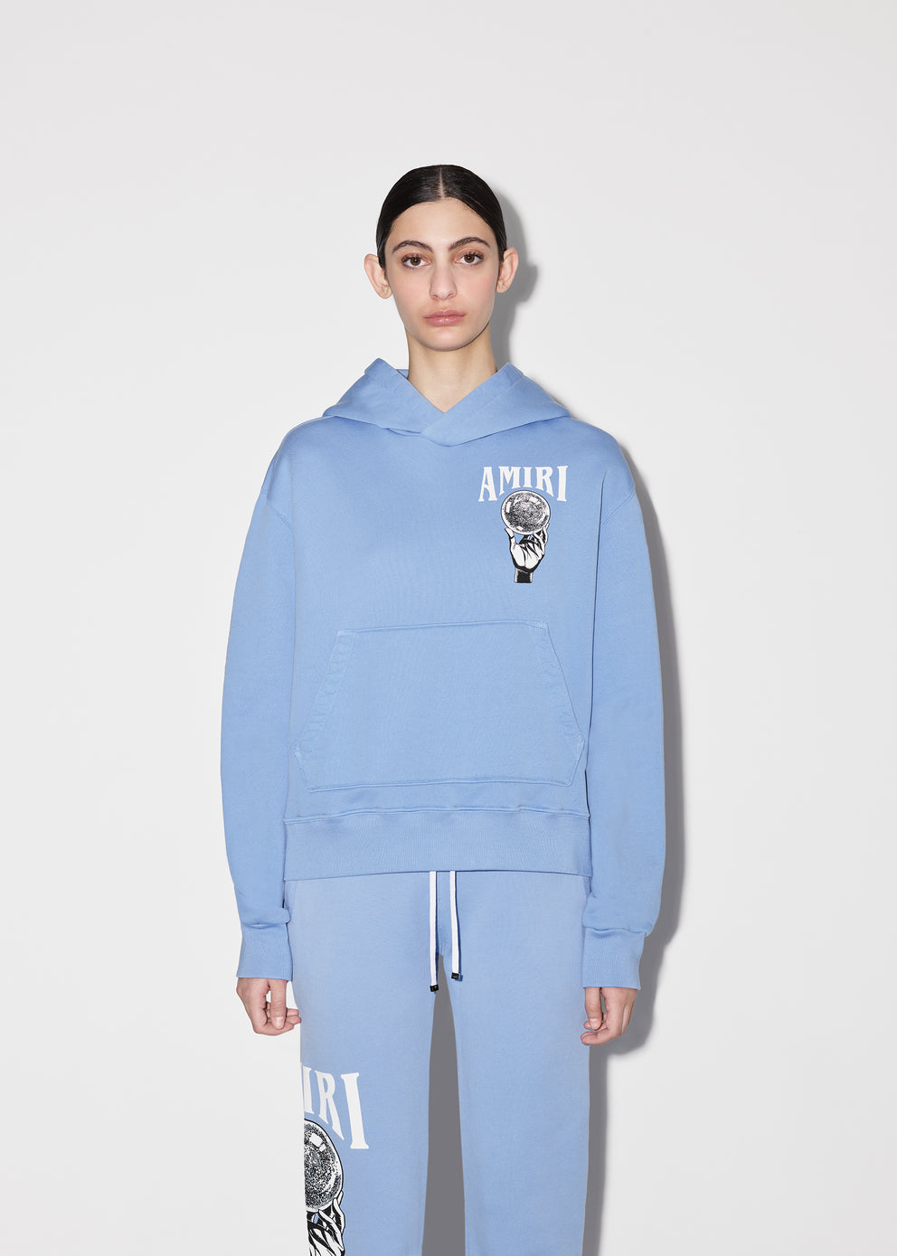 Carolina Blue Amiri CRYSTAL BALL HOODIE | 713209-PXA