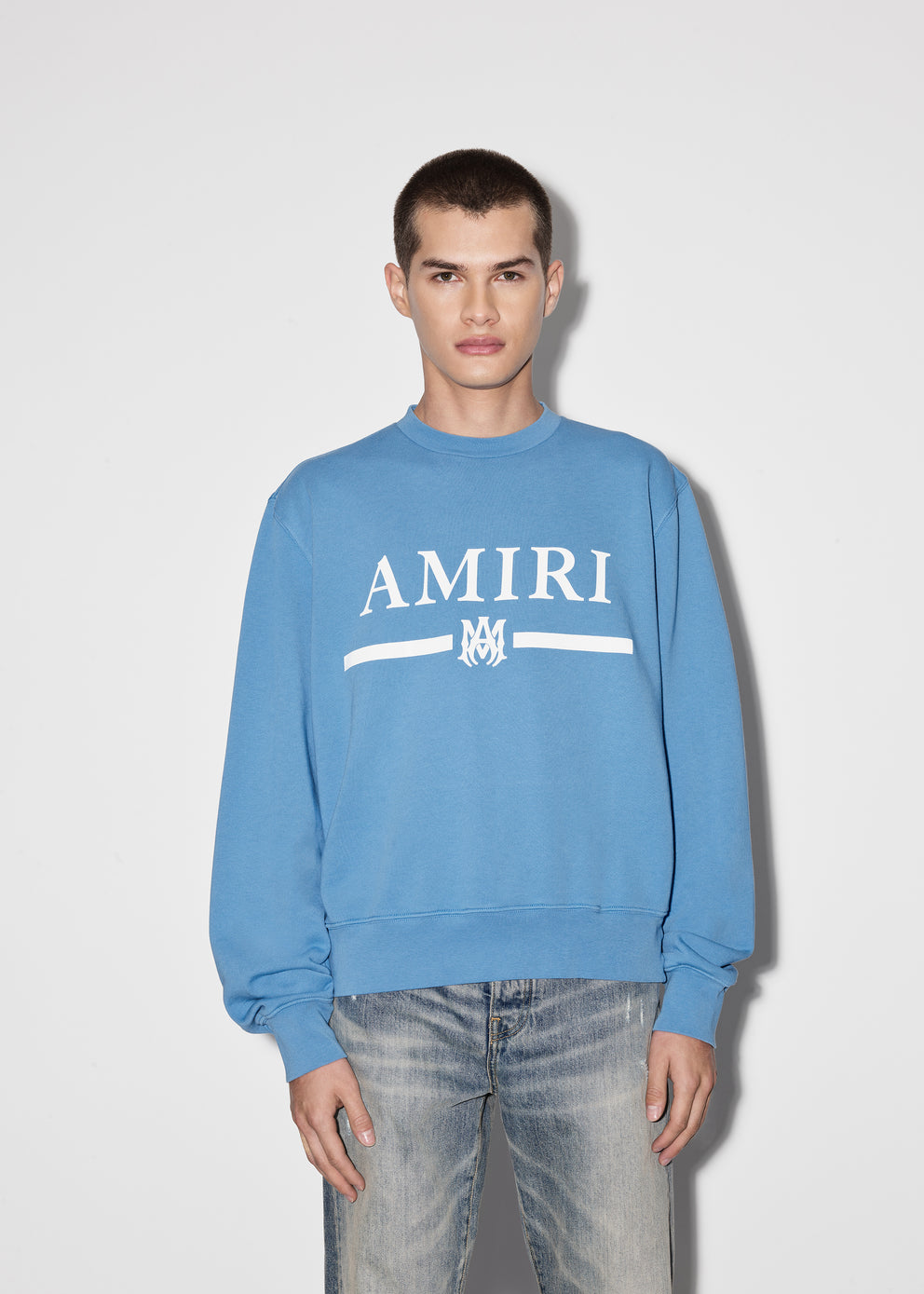 Carolina Blue Amiri M.A. BAR CREWNECK | 546937-WAJ