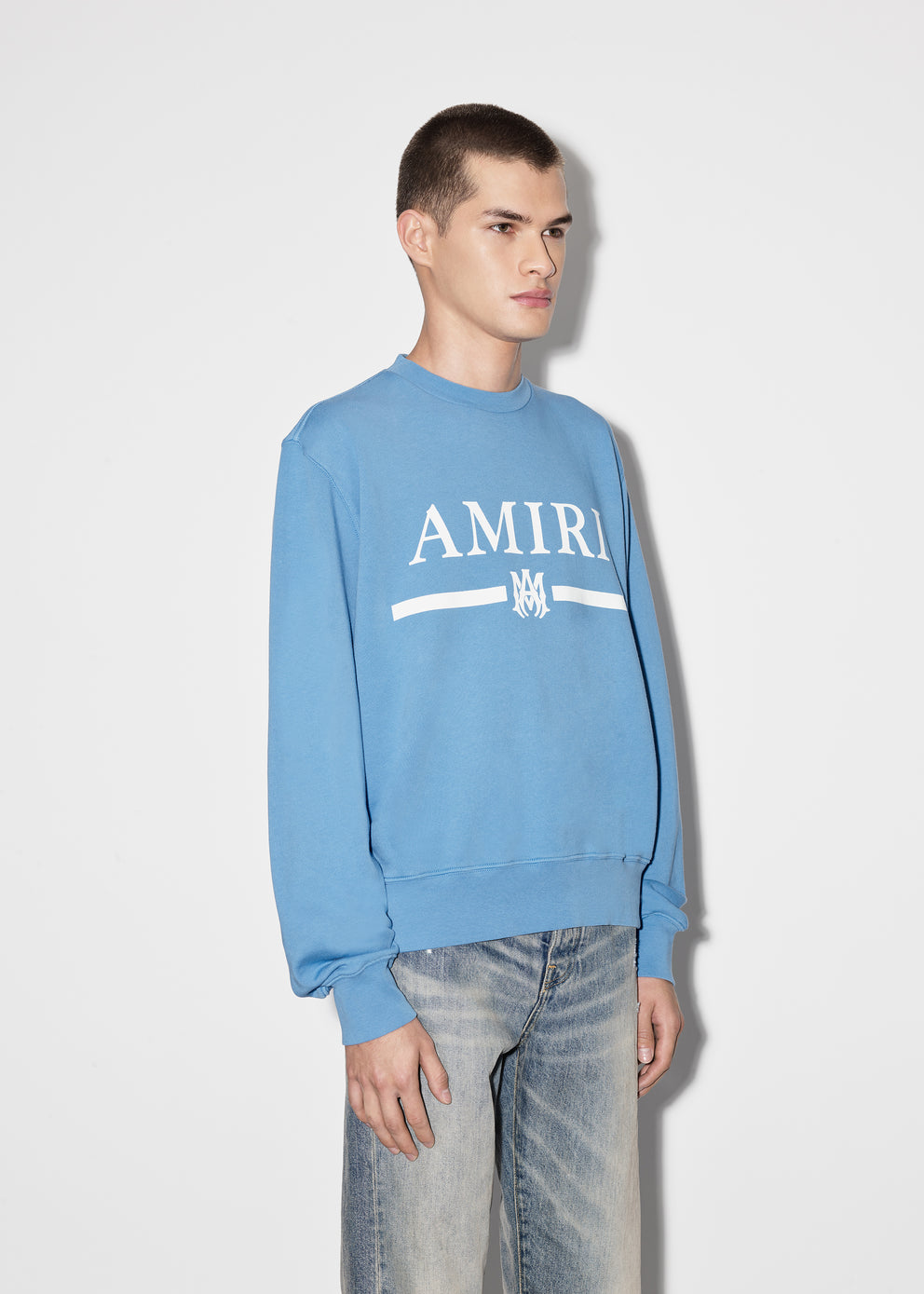 Carolina Blue Amiri M.A. BAR CREWNECK | 546937-WAJ