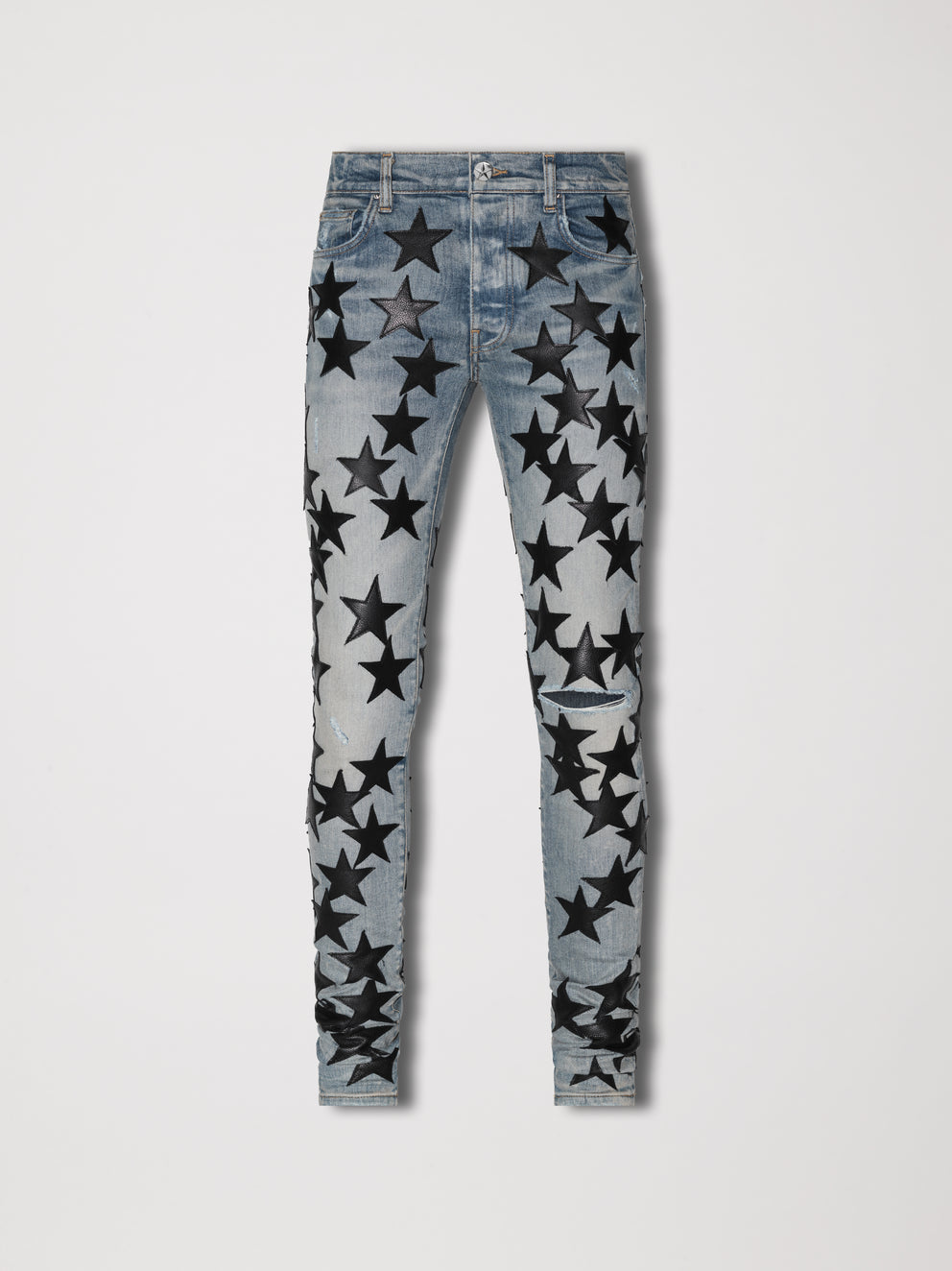 Clay Indigo Amiri CHEMIST LEATHER STARS JEAN | 867125-RHD