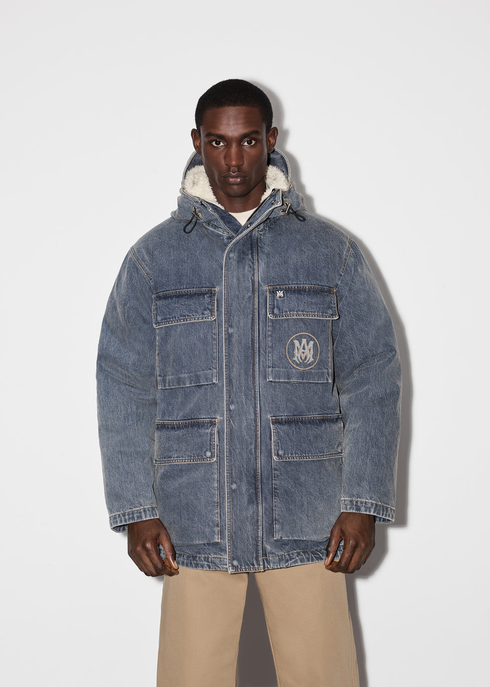 Clay Indigo Amiri DENIM PARKA | 608351-QHE