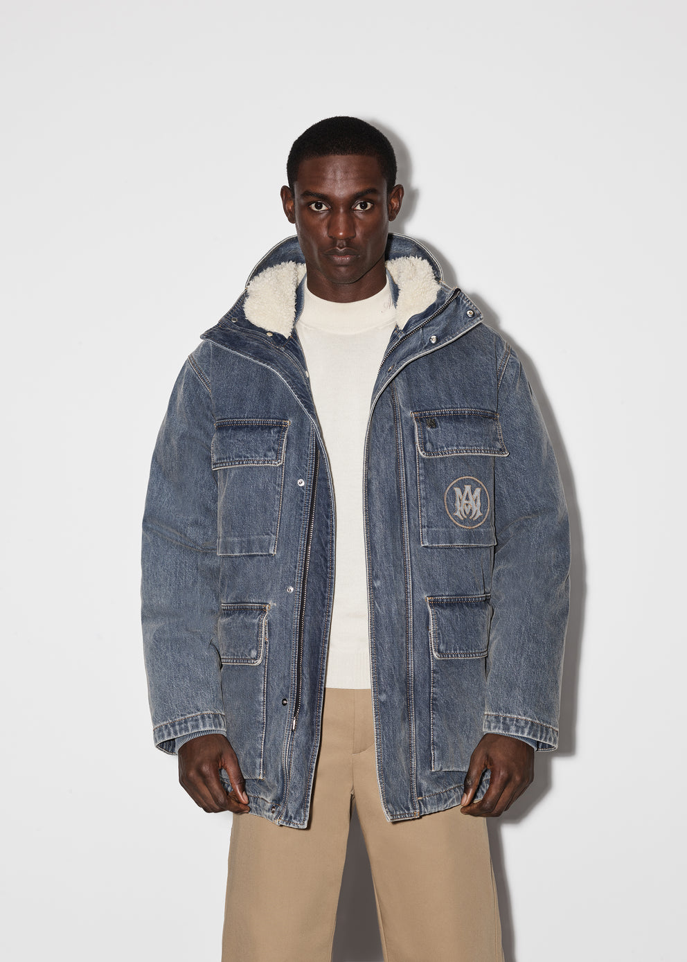 Clay Indigo Amiri DENIM PARKA | 608351-QHE