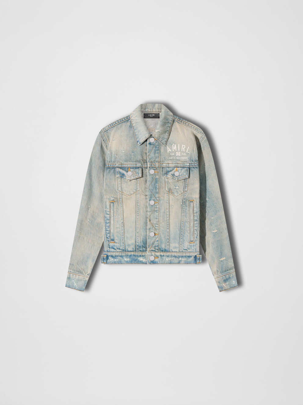 Clay Indigo Amiri STENCIL DENIM TRUCKER | 485019-IDP