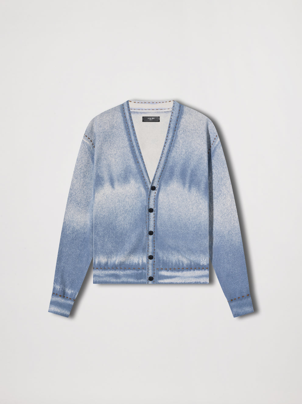 Dusty Blue Amiri PIGMENT SPRAY CARDIGAN | 059147-BHO