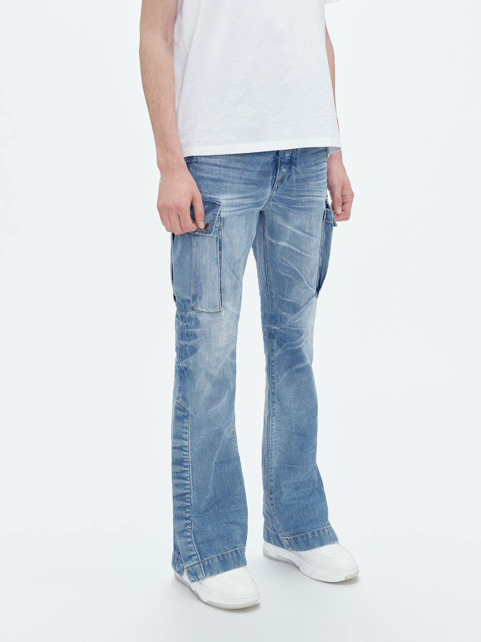 Faded Indigo Amiri M65 CARGO KICK FLARE | 701425-UPZ