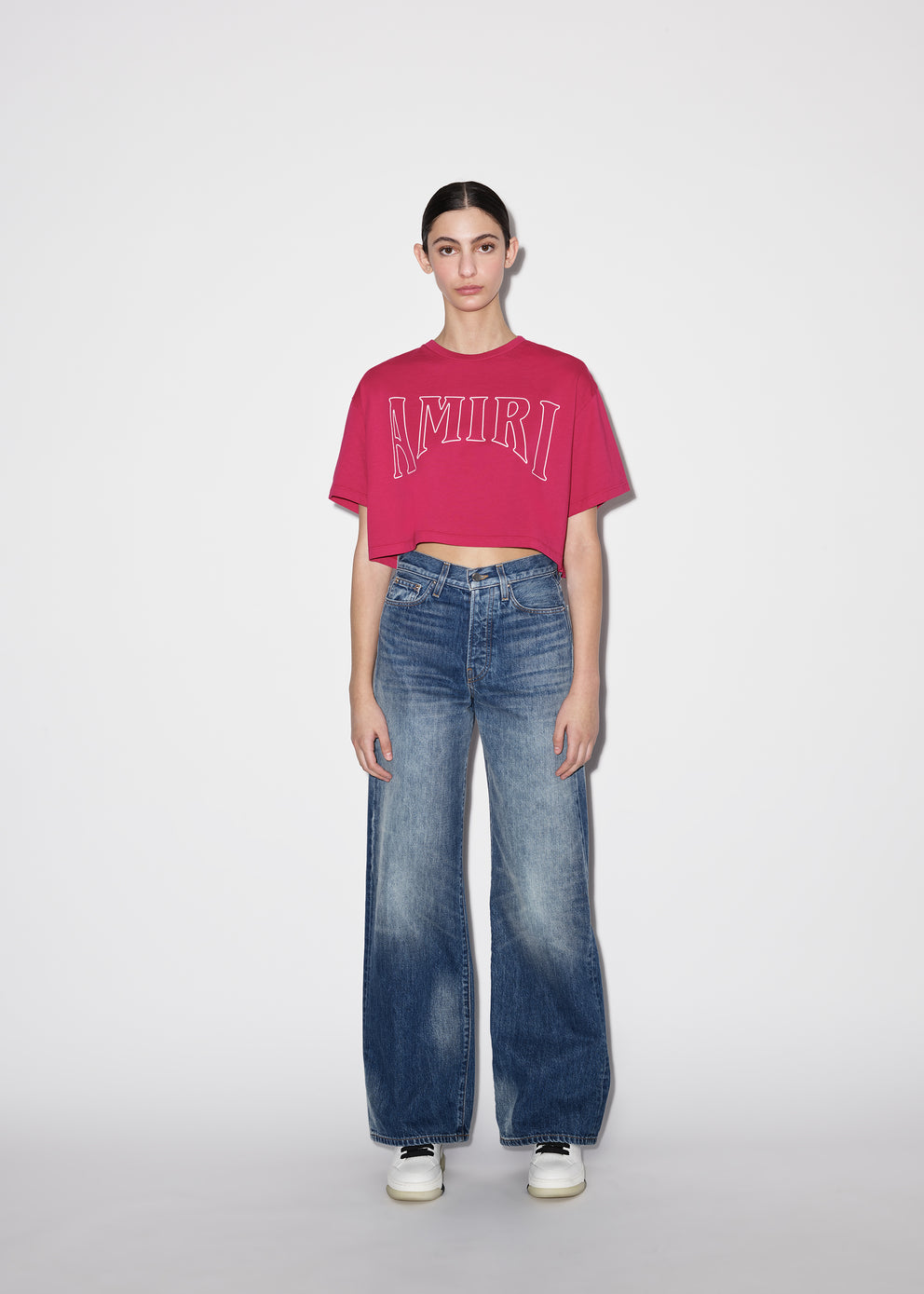 Fuschia Amiri SUN CROPPED TEE | 325196-DSE