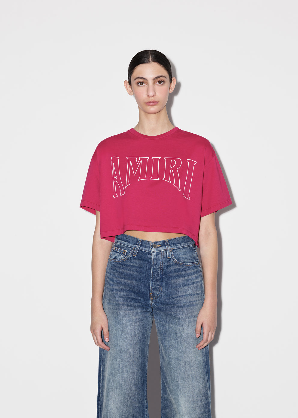 Fuschia Amiri SUN CROPPED TEE | 325196-DSE