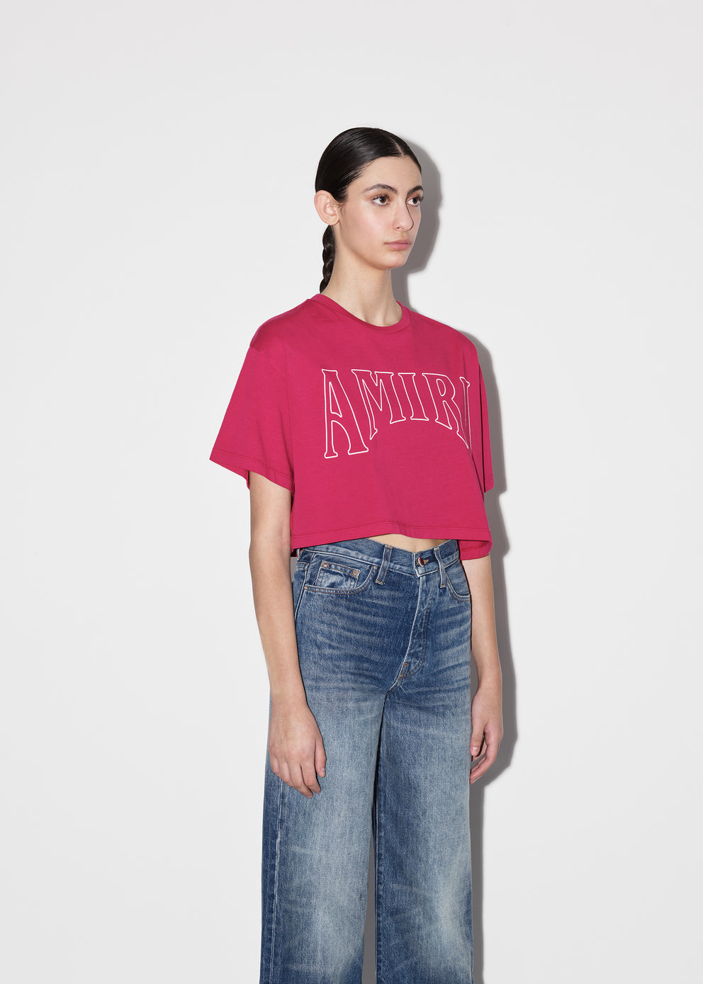 Fuschia Amiri SUN CROPPED TEE | 325196-DSE