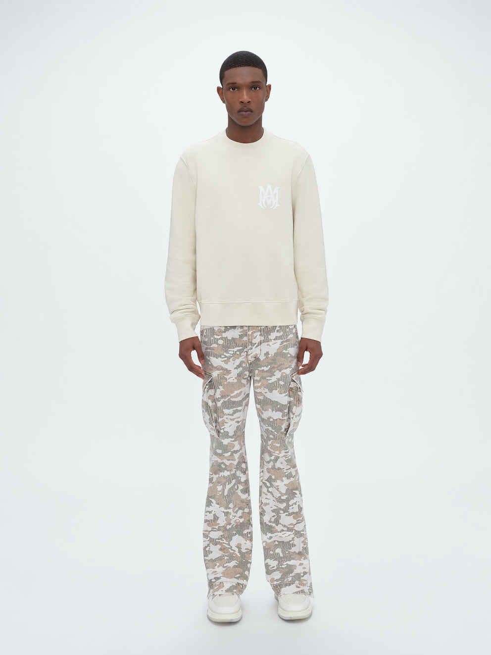 Green Camo Amiri M65 CAMO CARGO KICK FLARE | 246180-ILB