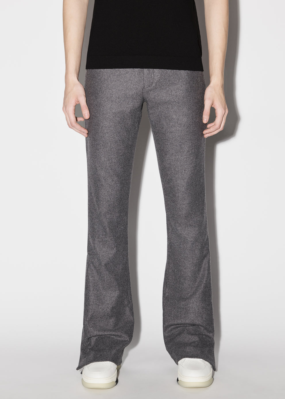 Grey Amiri WOOL FLANNEL FLARE PANTS | 052148-BTR