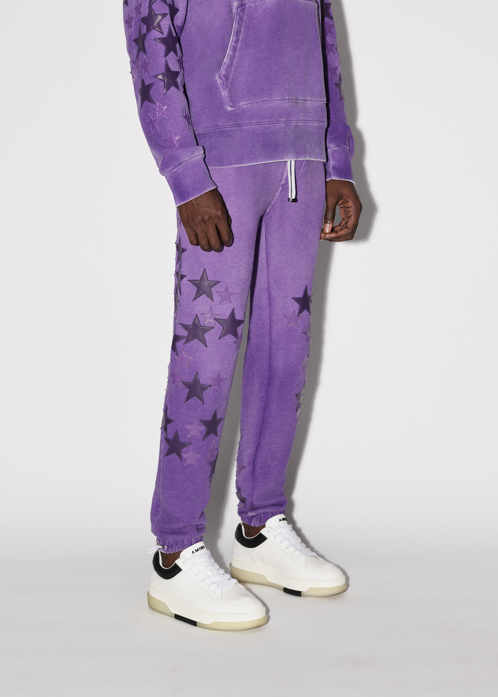 Heather Purple Amiri PIGMENT SPRAY STAR SWEATPANTS | 270945-AVX