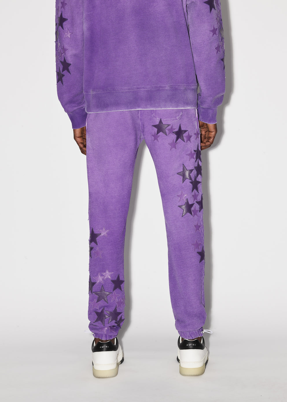 Heather Purple Amiri PIGMENT SPRAY STAR SWEATPANTS | 270945-AVX