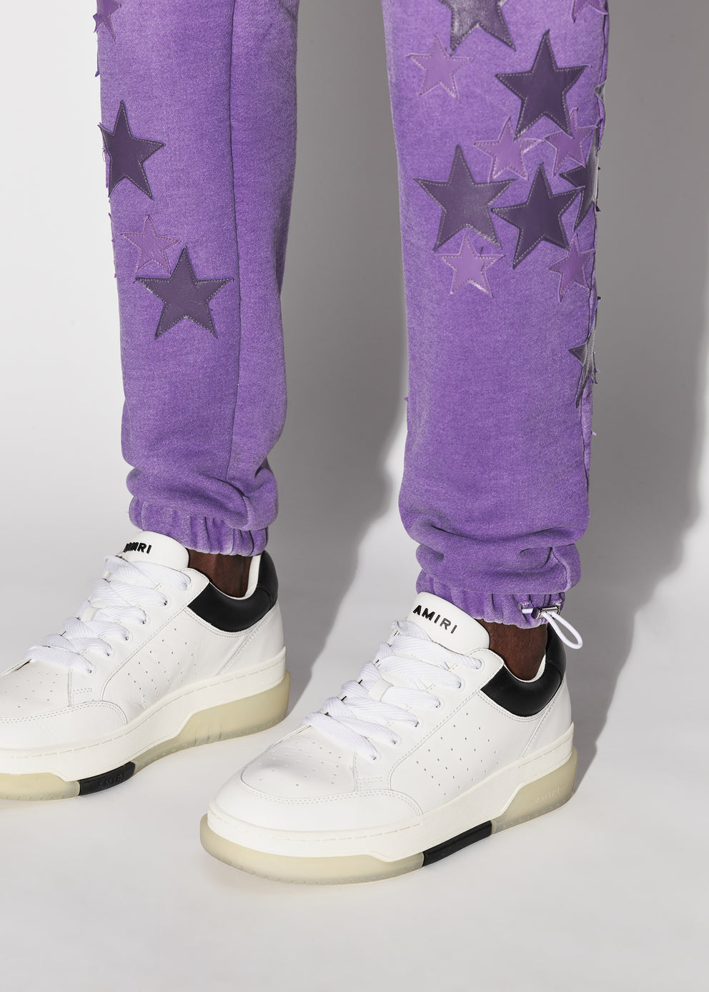 Heather Purple Amiri PIGMENT SPRAY STAR SWEATPANTS | 270945-AVX