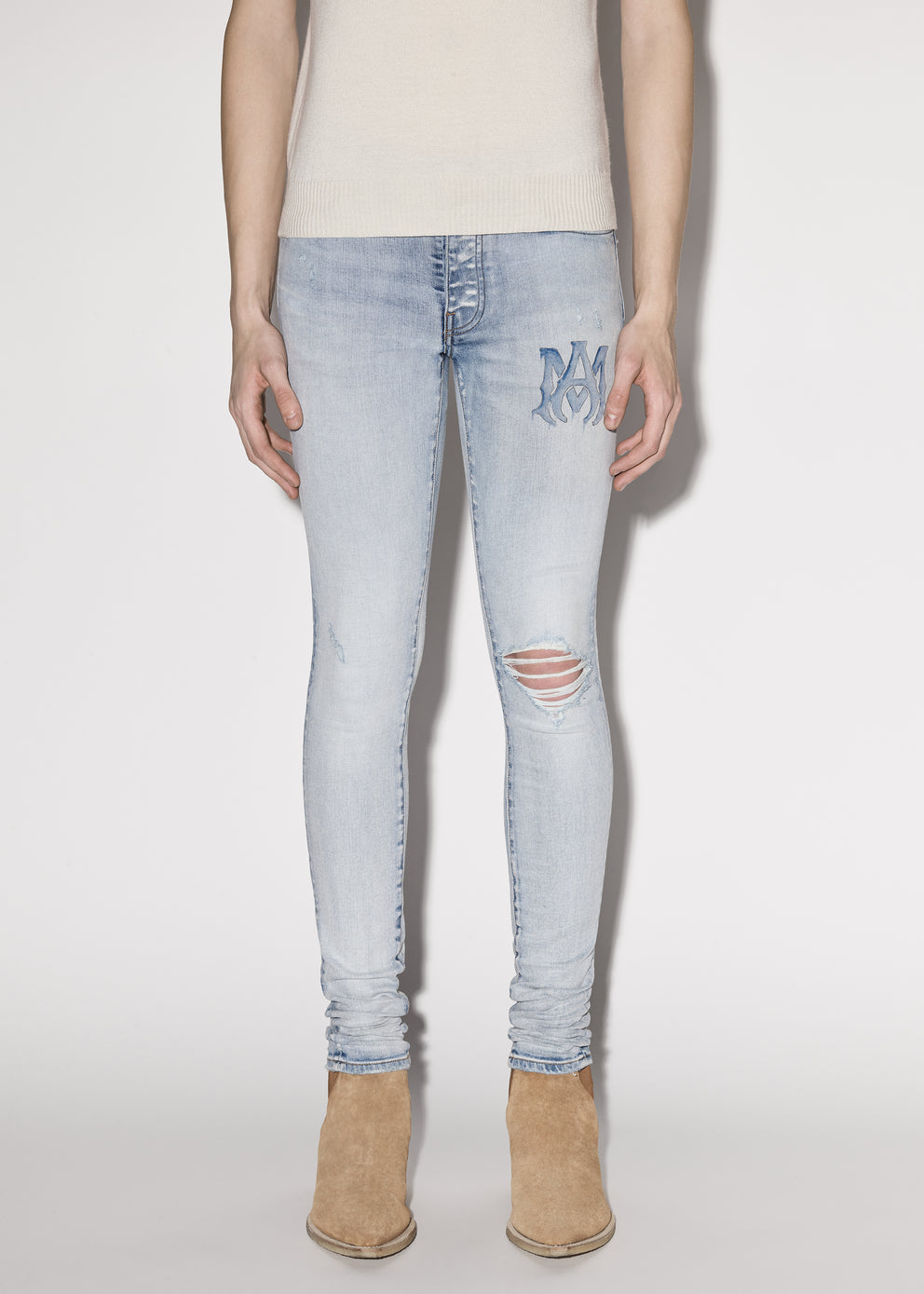 Indigo Amiri WATERCOLOR LOGO JEAN | 831527-LBO