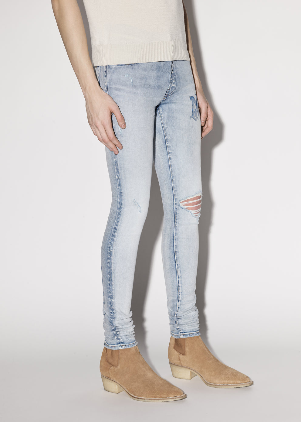 Indigo Amiri WATERCOLOR LOGO JEAN | 831527-LBO