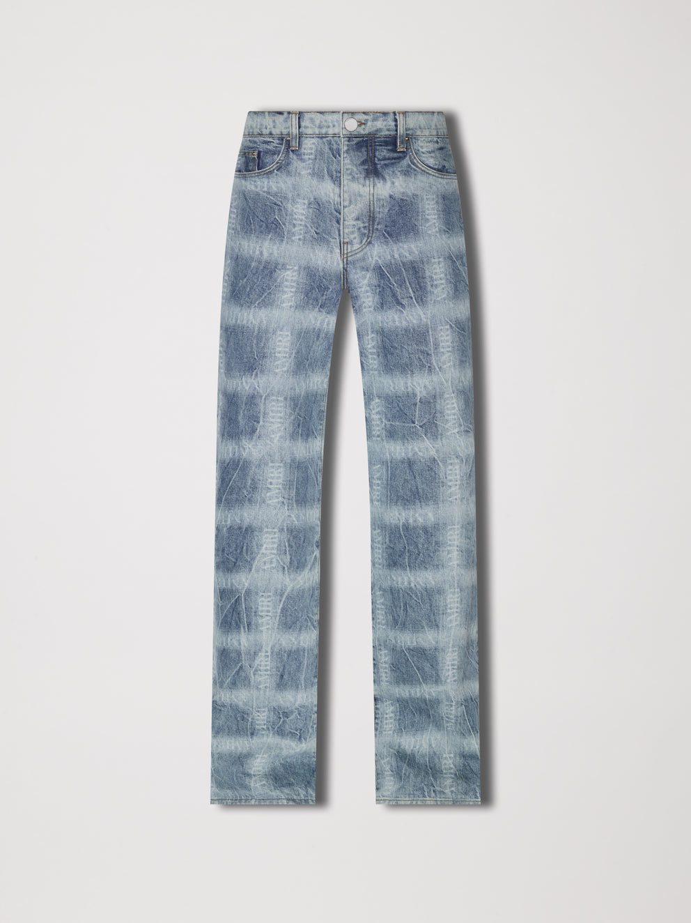 Medium Indigo Amiri SHADOW PLAID BAGGY JEAN | 078321-TEO