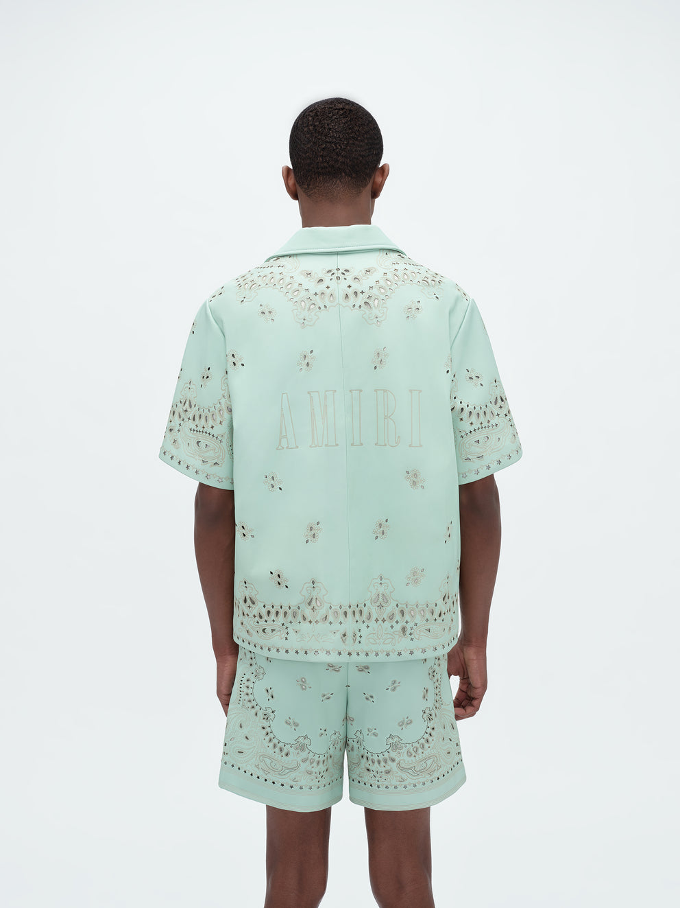 Mint Amiri LEATHER BANDANA SHIRT | 239081-ZVF